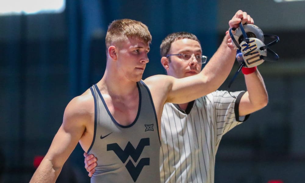 WVU Wrestling wrestler Peyton Hall