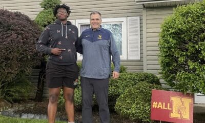 WVU Football OL target D'Nilyeon Taylor and Jack Bicknell