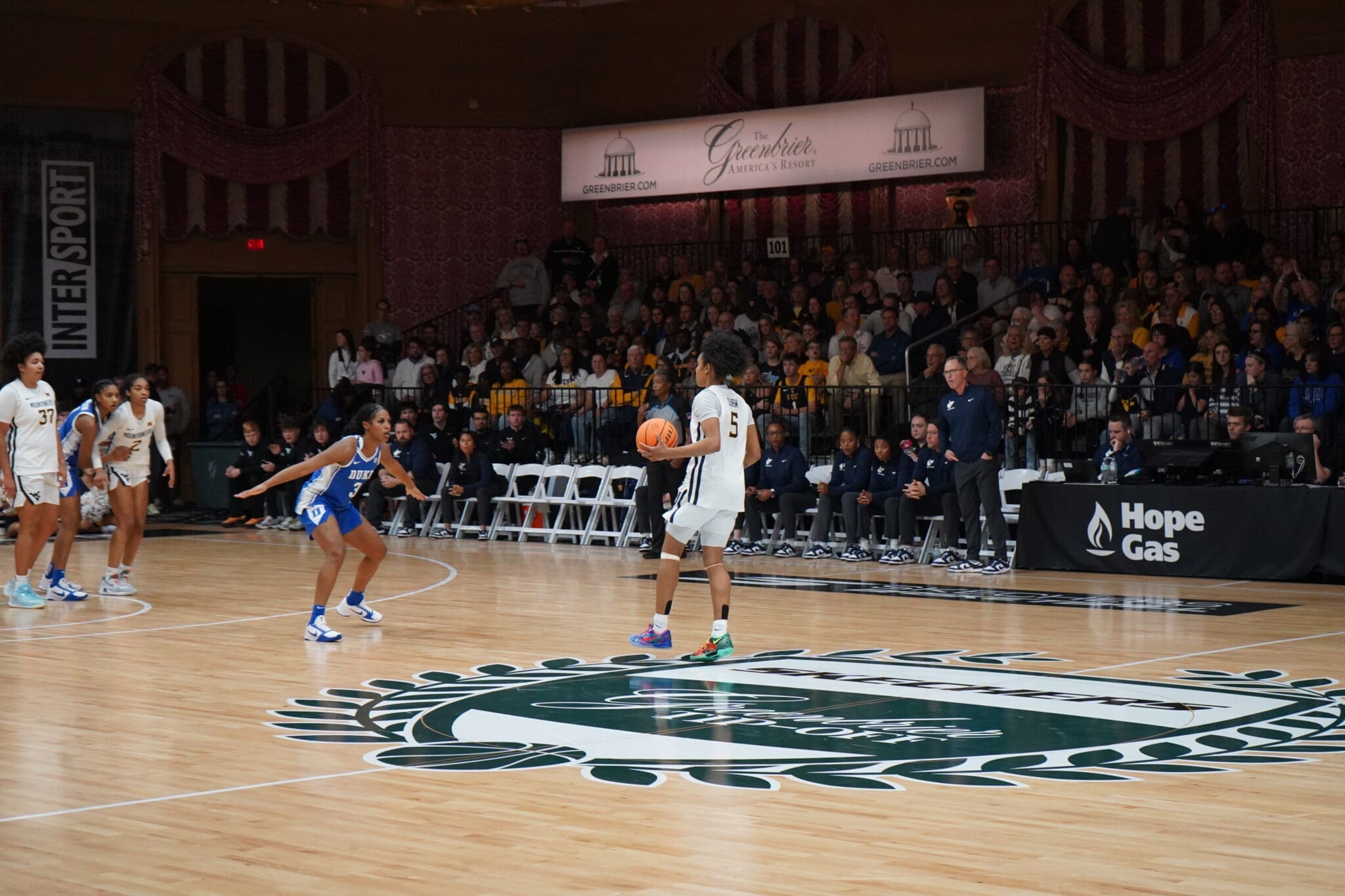 WVU Women's Basketball Sydney Shaw against Duke at Greenbrier