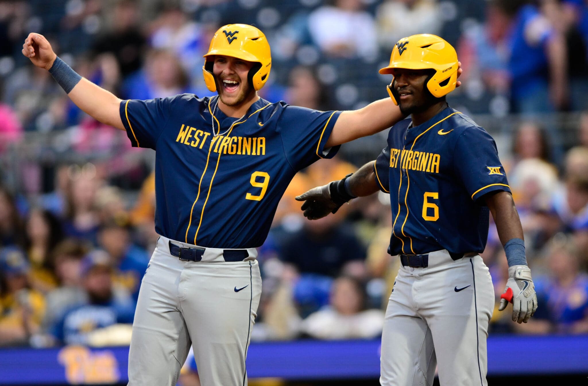 WVU Baseball star Grant Hussey and Skylar King