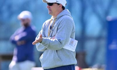 WVU Football HC Neal Brown at practice