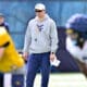 WVU Football HC Neal Brown at spring practice