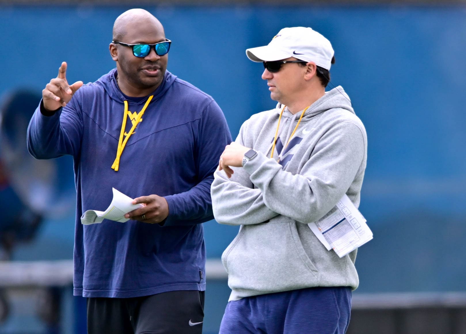 WVU Football HC Neal Brown DL Coach Andrew Jackson