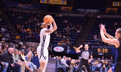 WVU women basketball star JJ Quinerly against BYU