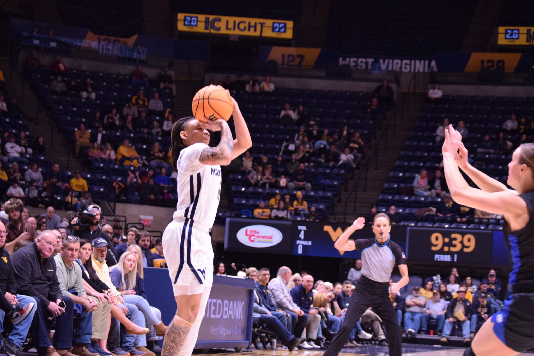 WVU women's basketball star JJ Quinerly against BYU