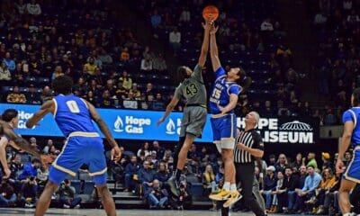 WVU Basketball opening tip against Baylor