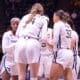 WVU women’s basketball huddle