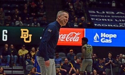WVU Basketball HC Ross Hodge against Baylor