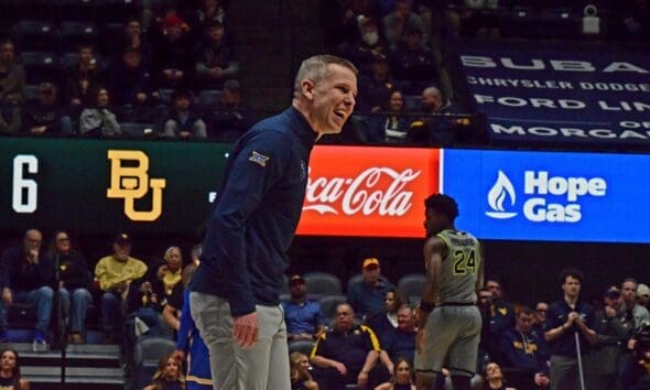 WVU Basketball HC Ross Hodge against Baylor