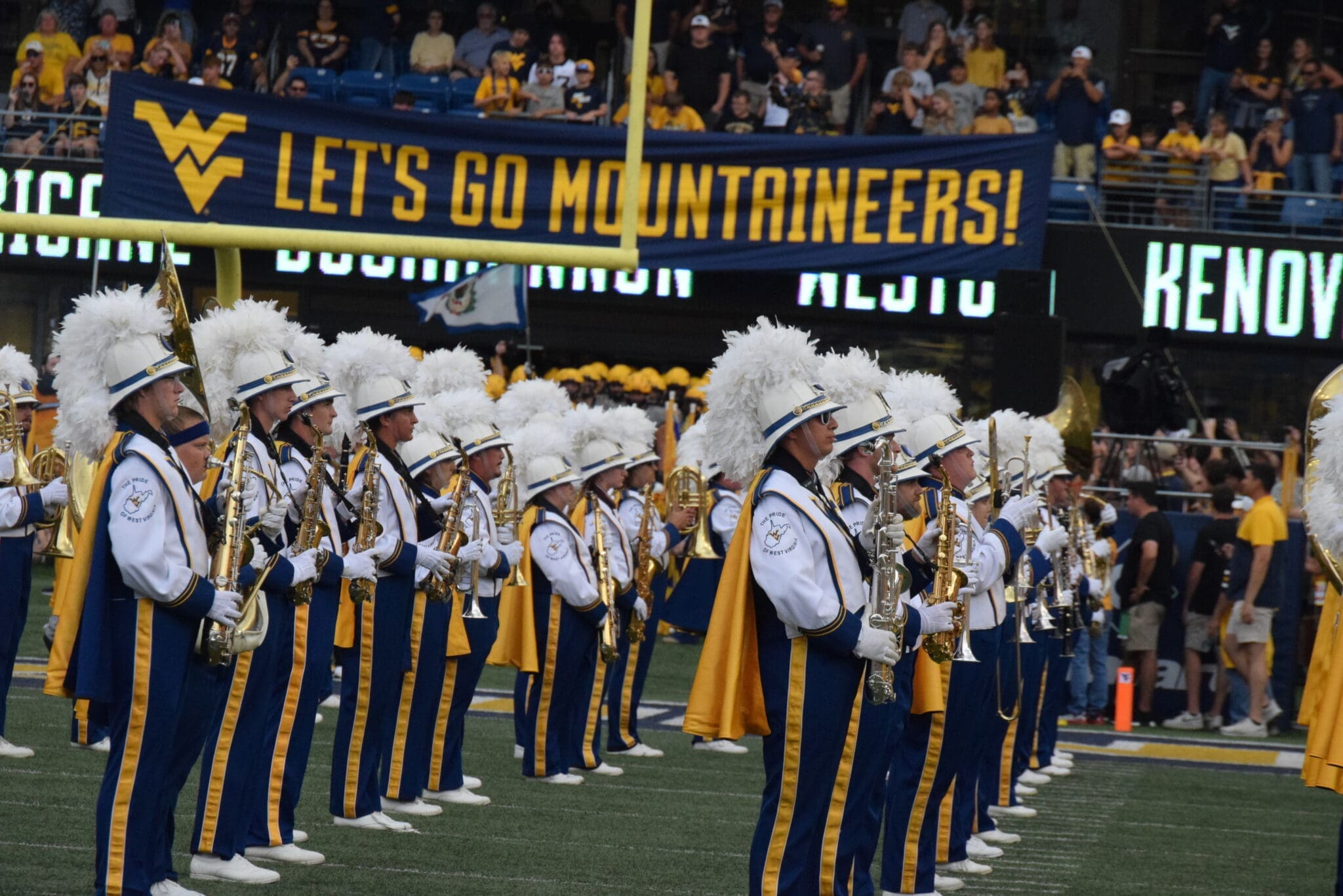 WVU band at football game