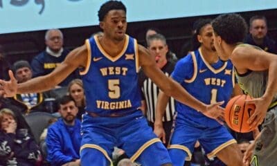 WVU Basketball DJ Thomas versus Baylor