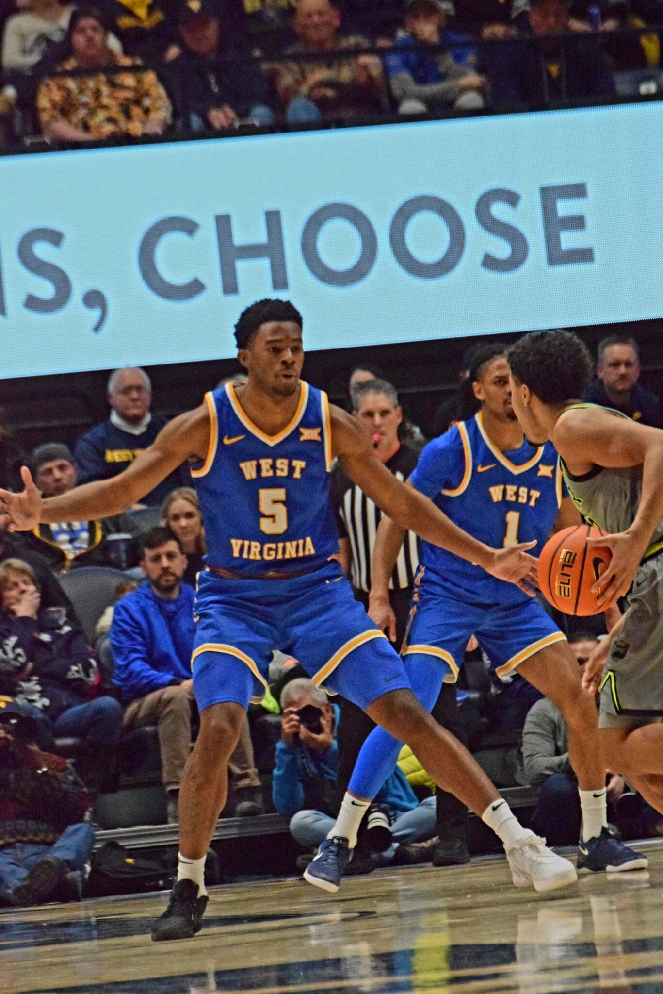 WVU Basketball DJ Thomas versus Baylor