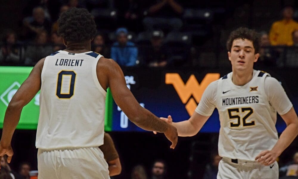 WVU Basketball Treysen Eaglestaff and Brenen Lorient