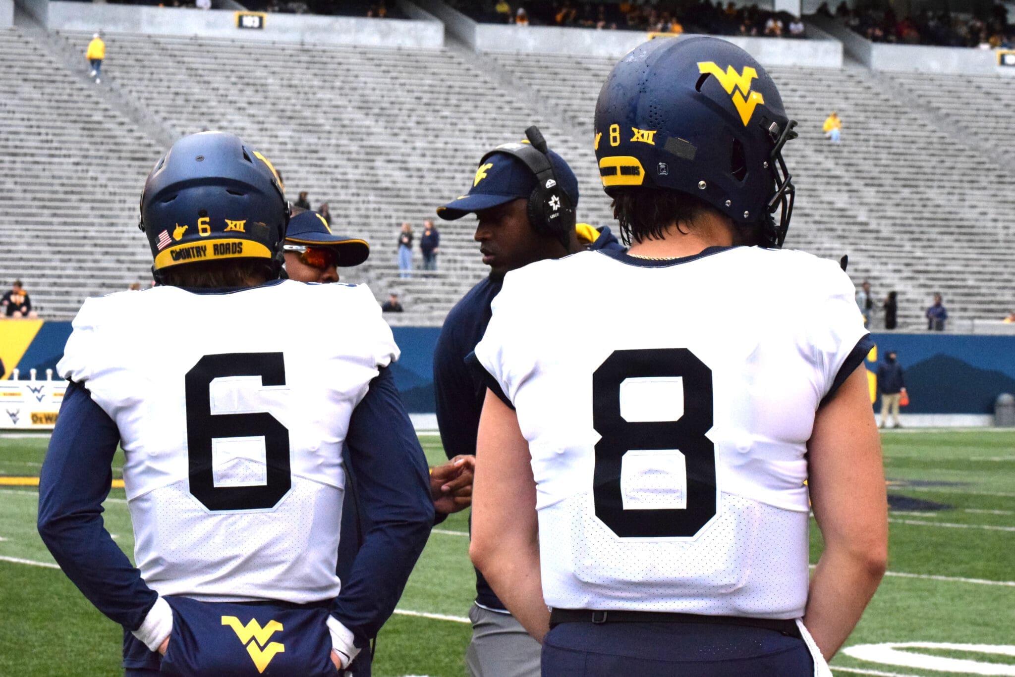 WVU's quarterback competition between Garrett Greene and Nicco Marchiol