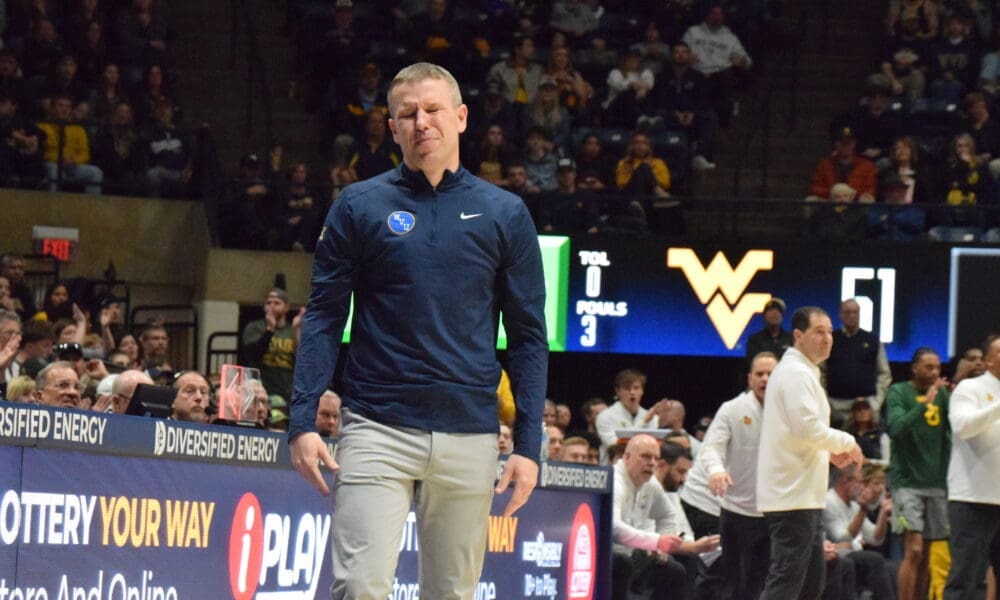 WVU Basketball HC Ross Hodge against Baylor