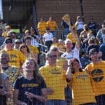 WVU Baseball fans with broom