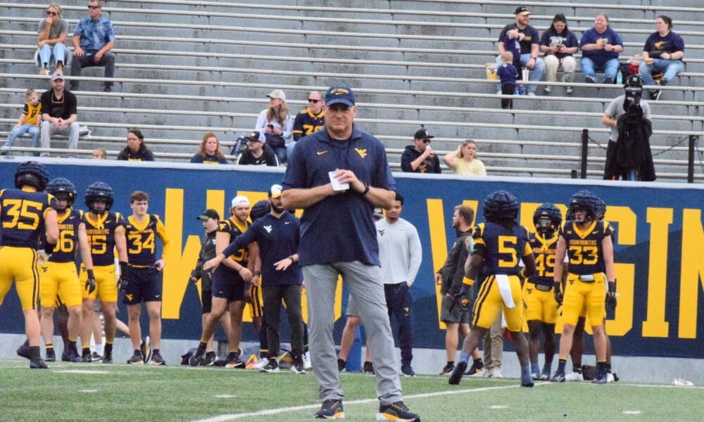 WVU Football HC Rich Rodriguez at Spring Showcase