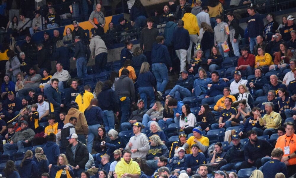 WVU Basketball fans leaving game