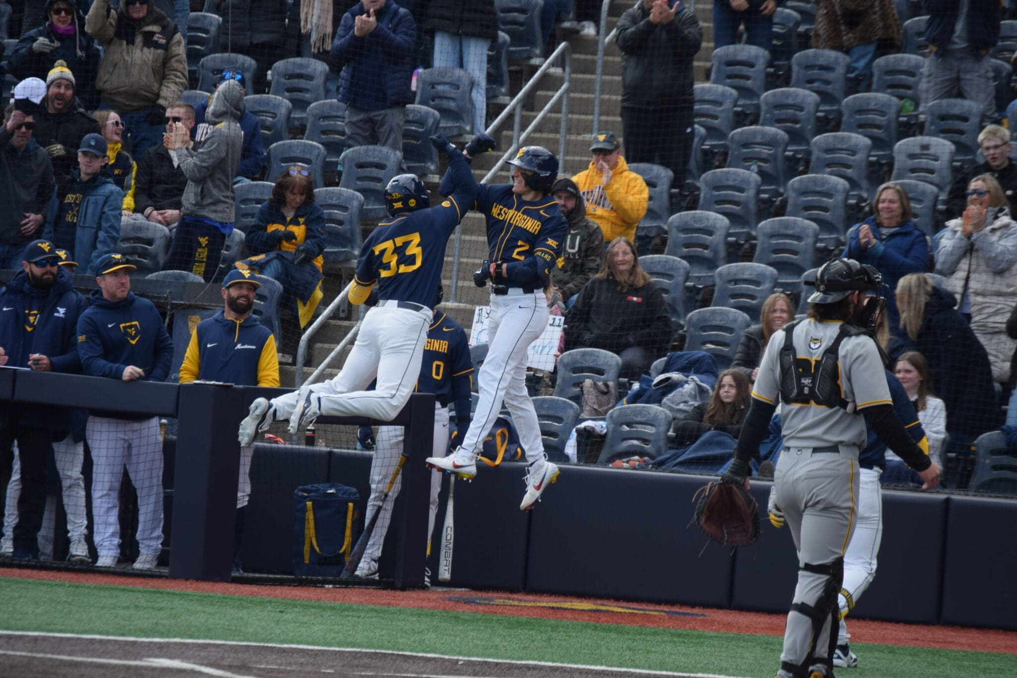 WVU Baseball celebrating