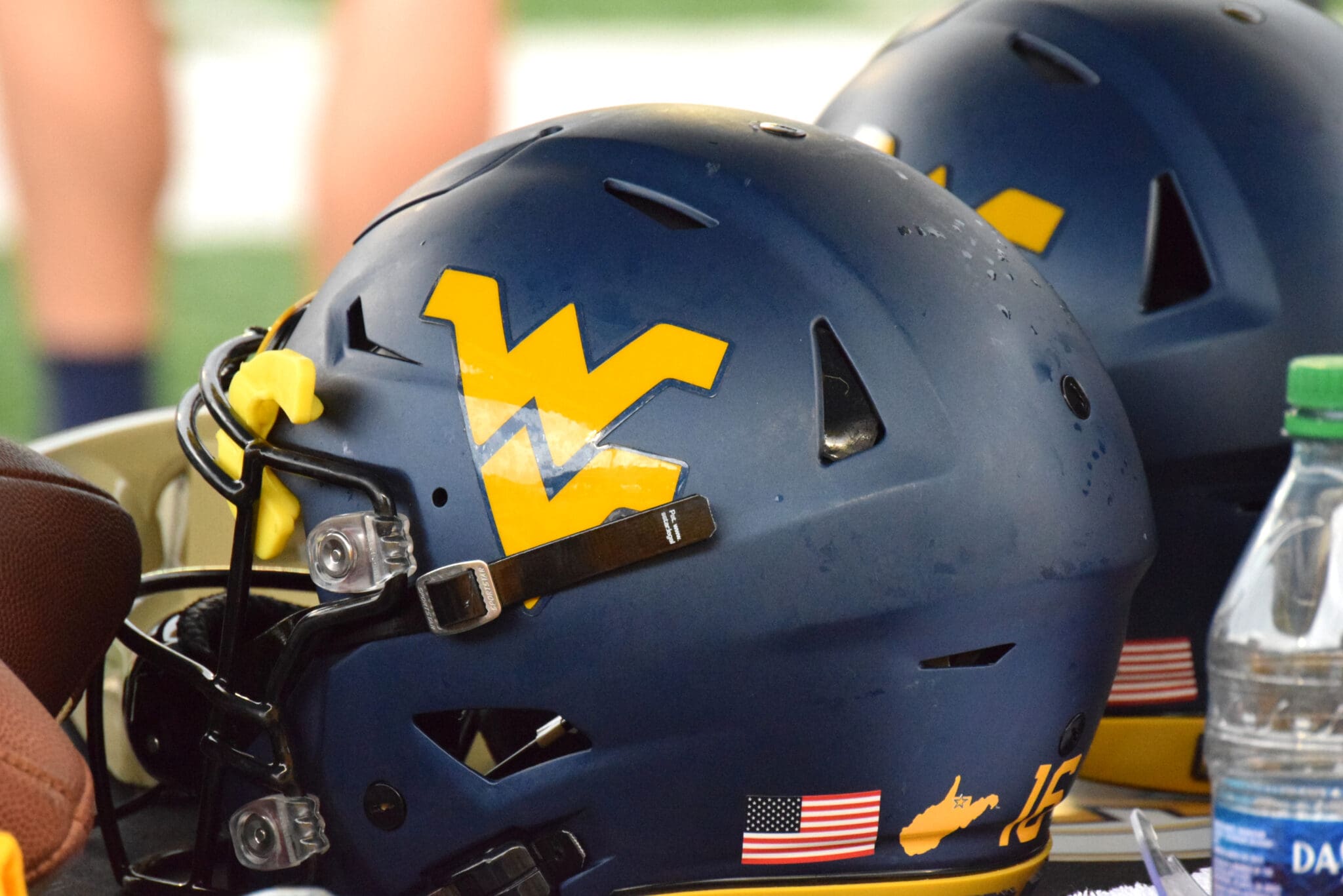 WVU Football blue helmet