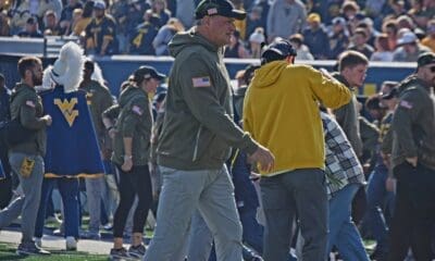WVU Football HC Rich Rodriguez on field