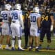 WVU Football offensive line against BYU with Zach Frazier