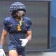 WVU Football RB Jahiem White wearing No. 1 at practice