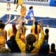 WVU fans at NCAA Tournament game at Hope Coliseum