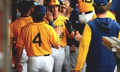 WVU Baseball celebrating