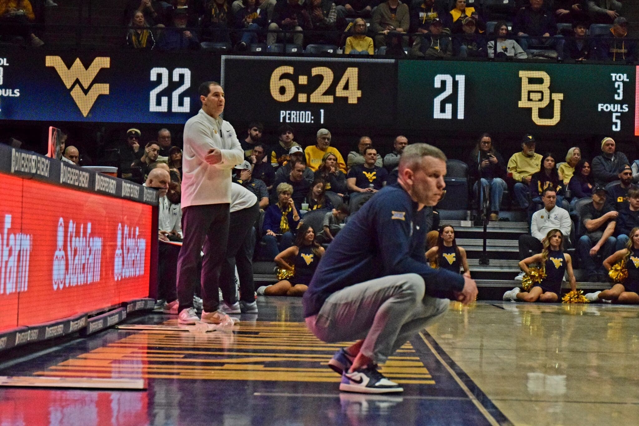 WVU Basketball HC Ross Hodge and Baylor HC Scott Drew