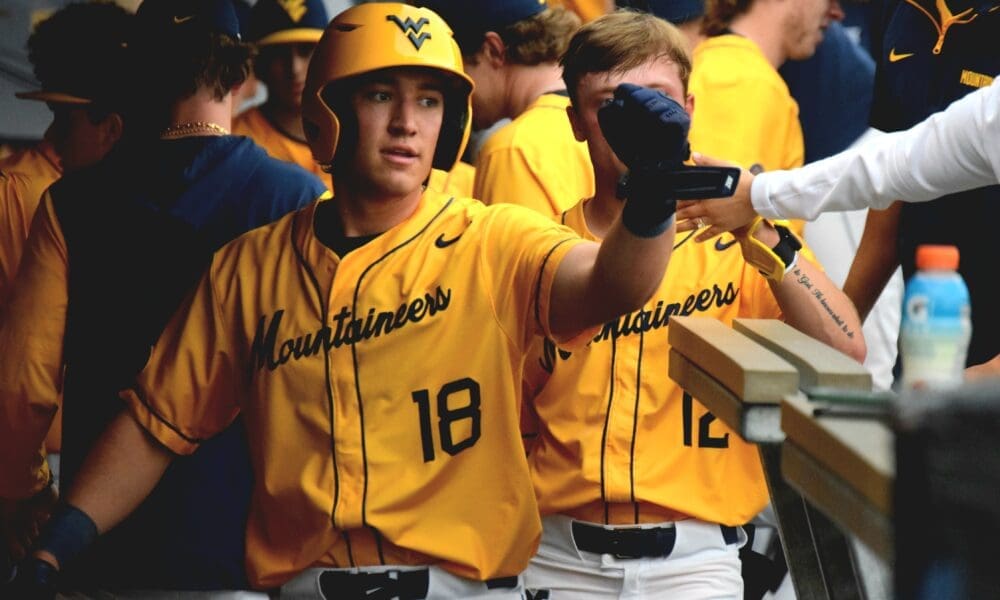 WVU Baseball celebrating