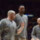 WVU Basketball director of recruiting Jay Kuntz and assistant coaches DerMarr Johnson and Alex Ruff
