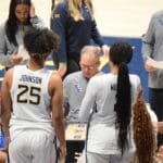 WVU Women's Basketball Huddle