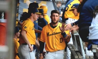 WVU Baseball celebrating