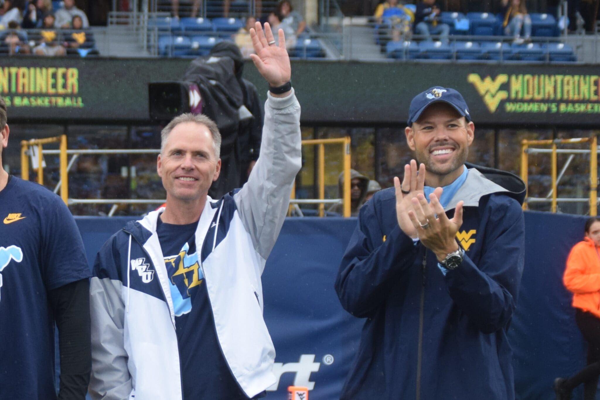 WVU Women's Basketball Head Coach Mark Kellogg and Athletic Director Wren Baker