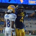 WVU Football WR Cam Vaughn against Pitt