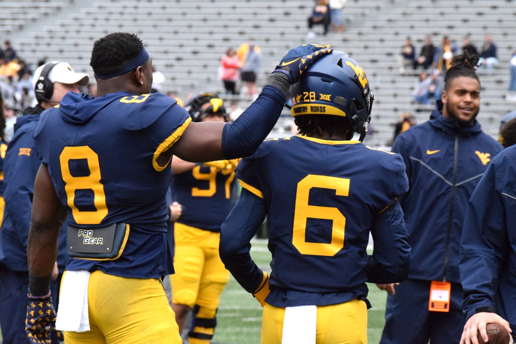 WVU Football CB Jacolby Spells and LB Lee Kpogba