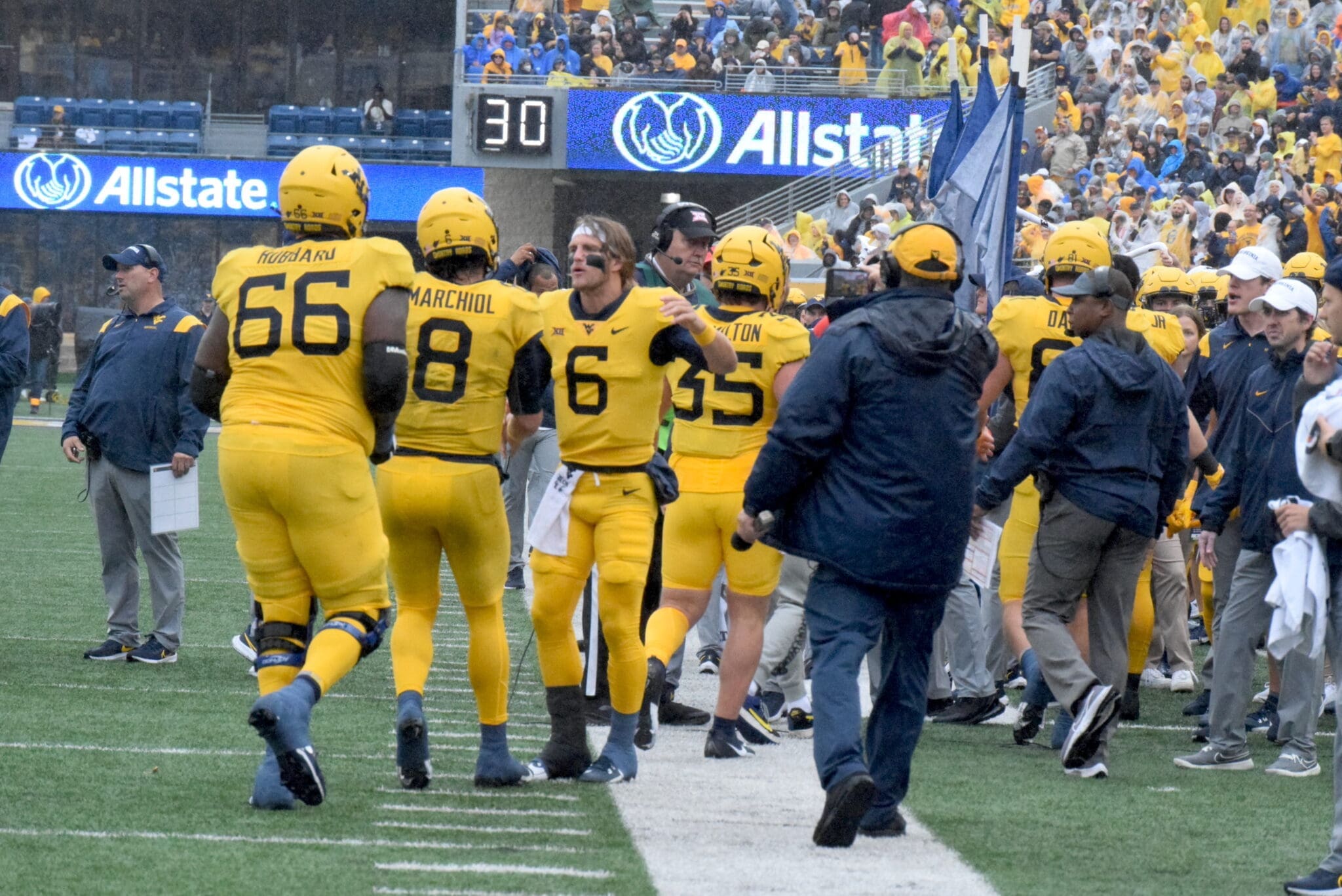 WVU Football Garrett Greene and Nicco Marchiol
