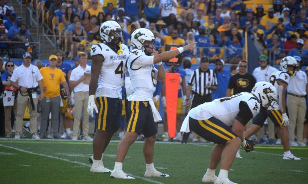 WVU Football Garrett Greene and CJ Donaldson