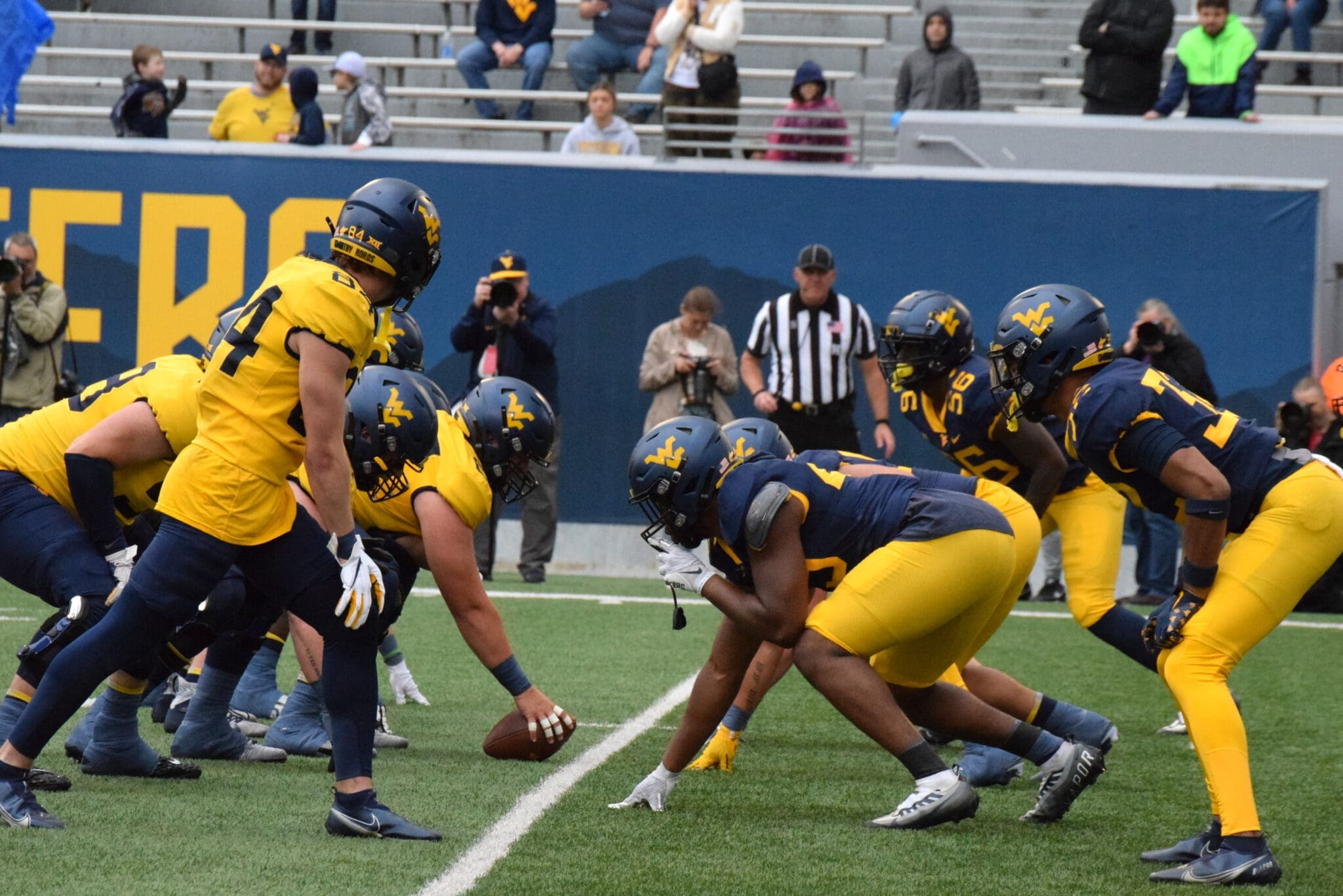 Lines of scrimmage at WVU Football Gold-Blue spring game