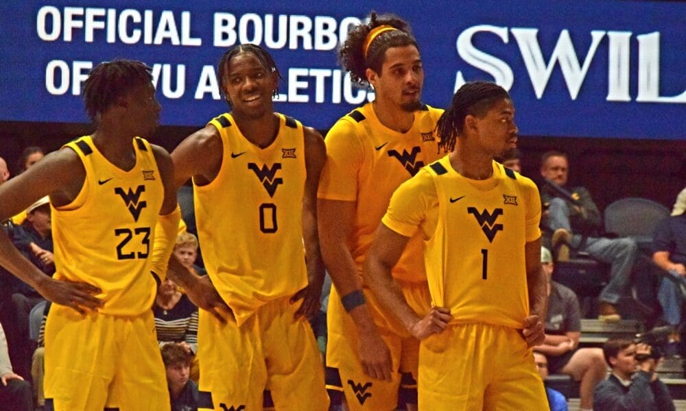 WVU Basketball group of players