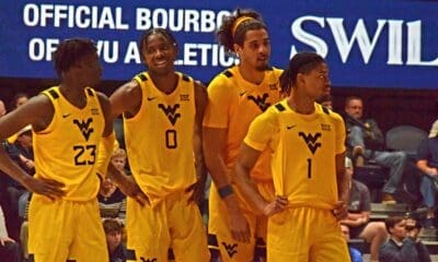 WVU Basketball group of players
