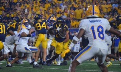 WVU Football RB Tye Edwards running against Pitt