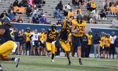 WVU Football TE Kole Taylor making a catch