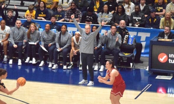 WVU Women's Basketball HC Mark Kellogg at NCAA Tournament