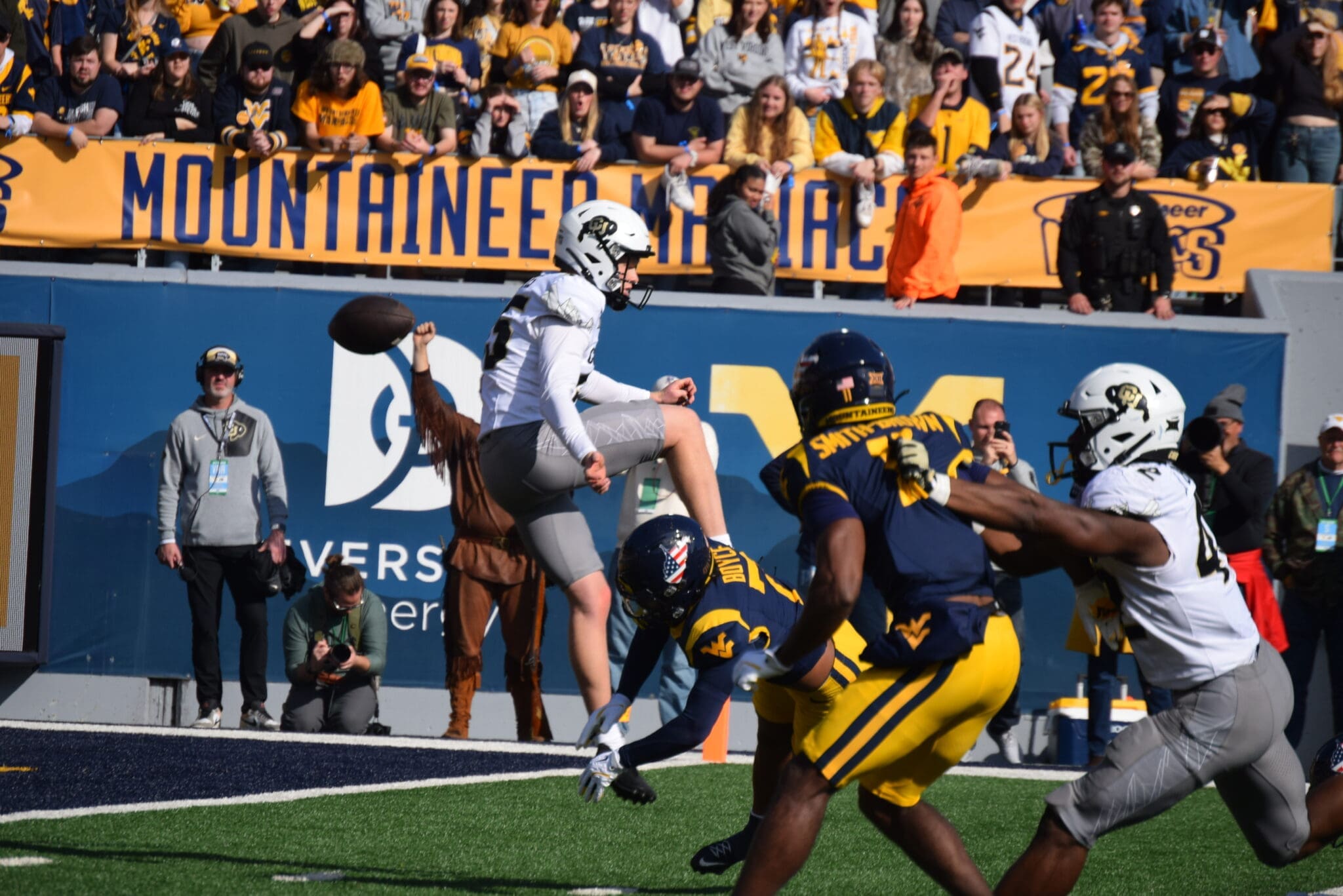 WVU Football blocked punt against Colorado