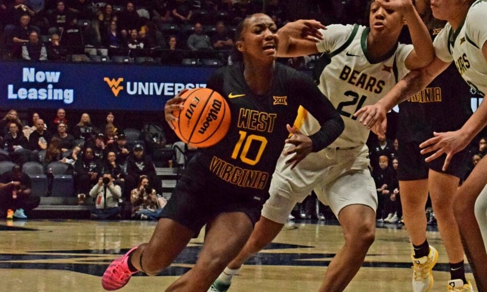 WVU Women's Basketball Jordan Harrison against Baylor
