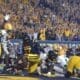 WVU Football celebrates during Backyard Brawl against Pitt
