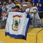 WVU football fan flag