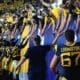 WVU Football players and fans after beating Pitt in Backyard Brawl